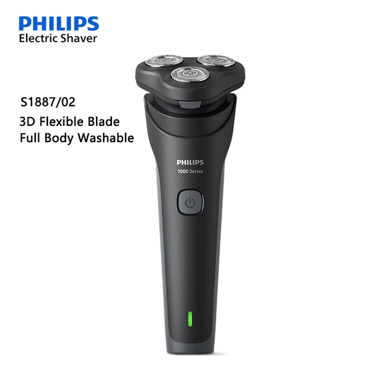 PHILIPS S1886/1887 Stand Up Electric Shaver USB Charge Stainless Steel PowerCut Blade Razor Triple Floating Head Beard Trimmer