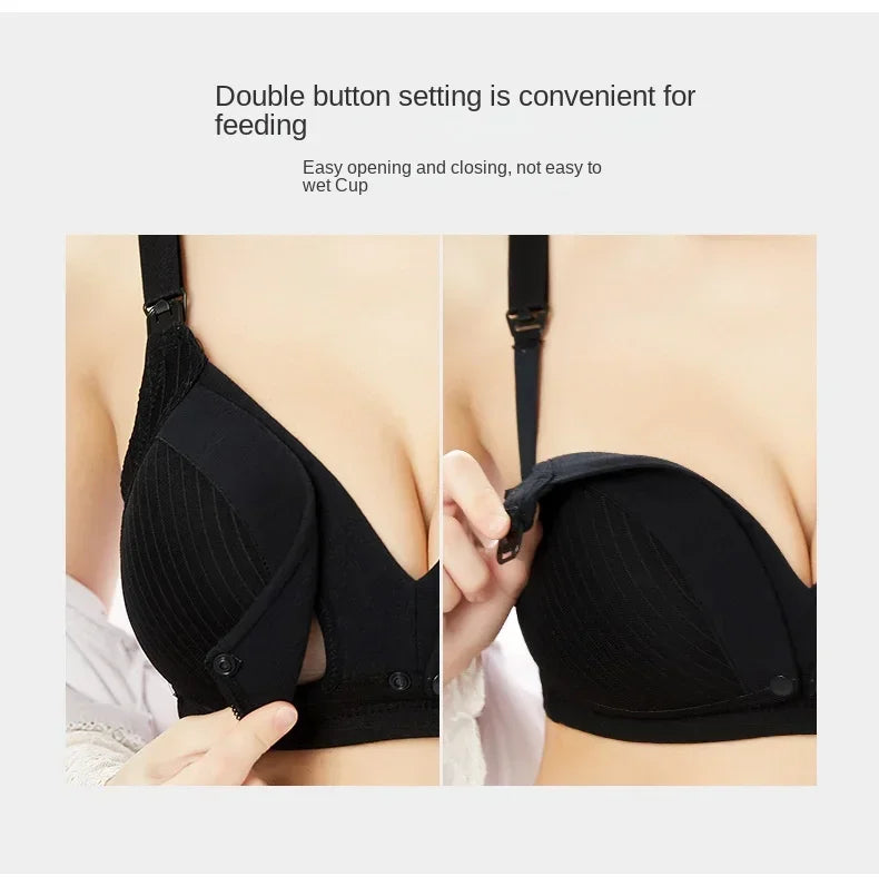 Maternity Nursing Bra Pregnant Women Mother Mama Open Breast Bra Cotton Wire Free Sleep Underwear Lactating Nursing Bralette