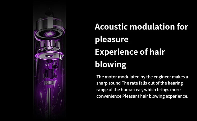 5 in 1 Electric Ionic Hair Dryer High Speed Bladeless HairDryer Negative Ion Professional 1.8M Super Leafless Hair Dryer