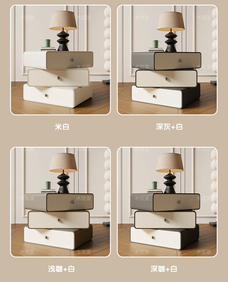 Luxury Storage Bedside Table Bedroom Mobile Cabinets Librero Unique Organizer Nightstand Wood Mesitas De Noche Hotel Furniture