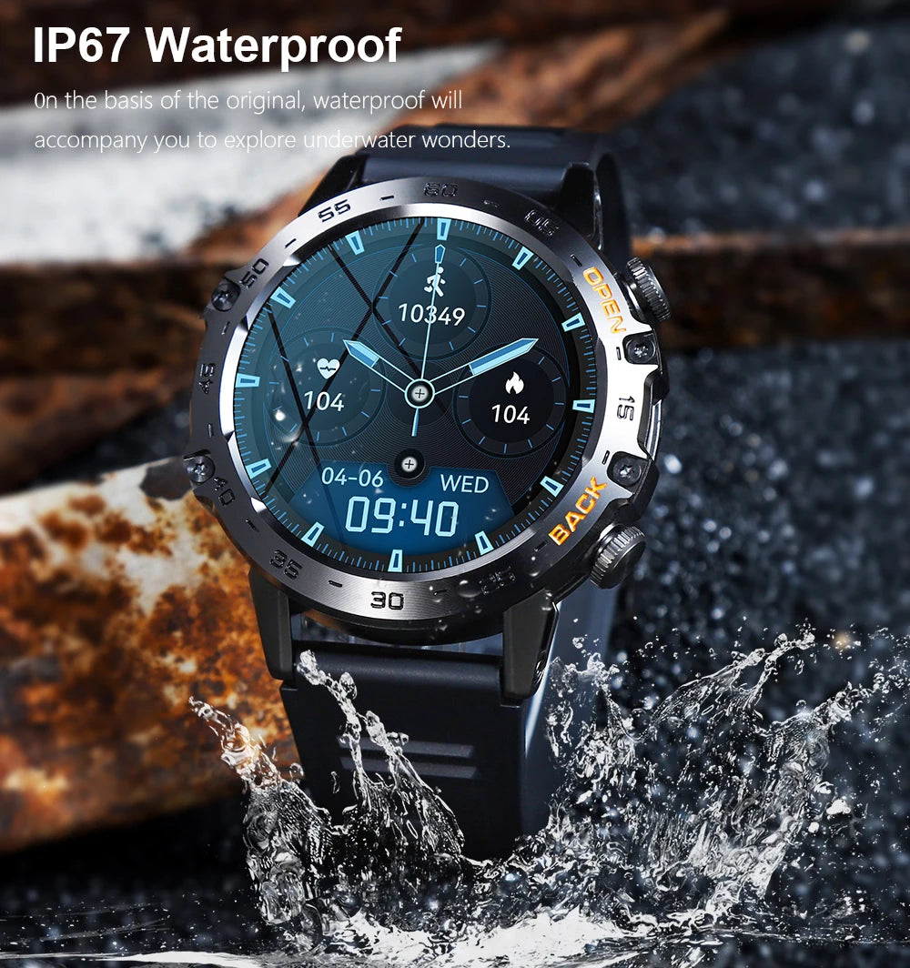MEVADEN 1.39 inch Bluetooth Call Smart Watch Men Sports Fitness Tracker Watches IP67 Waterproof Smartwatch for Android IOS MD52