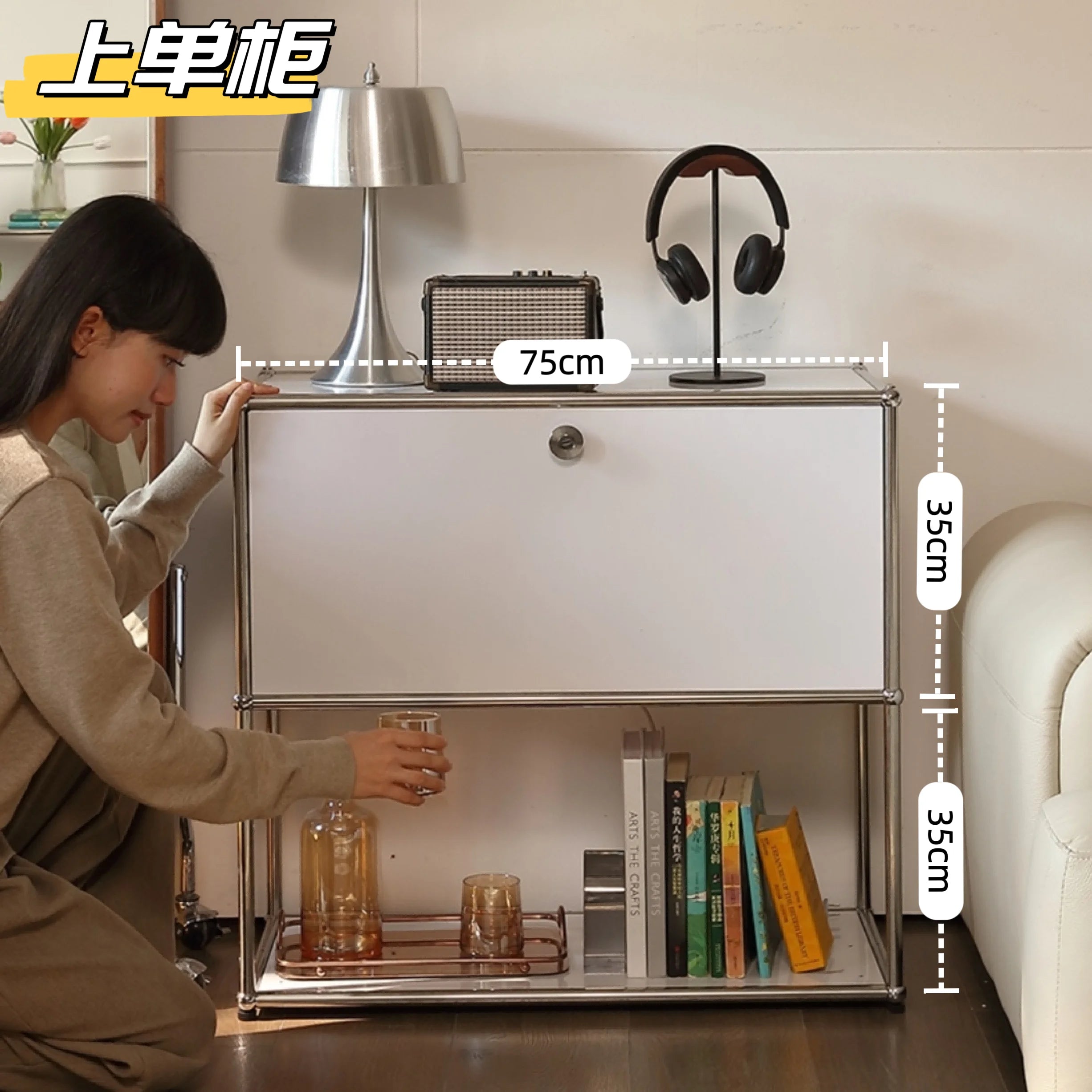 Cabinet for living room Storage locker drawer type storage Bedroom chest of drawers Organizer furniture Dual cabinet combination