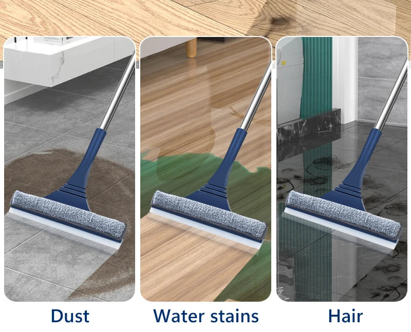 2 in 1 Window Mesh Screen Brush Window Cleaner Magic Broom Wiper Telescopic Long Handle Window Mop Squeegee Wiper Cleaning Tool