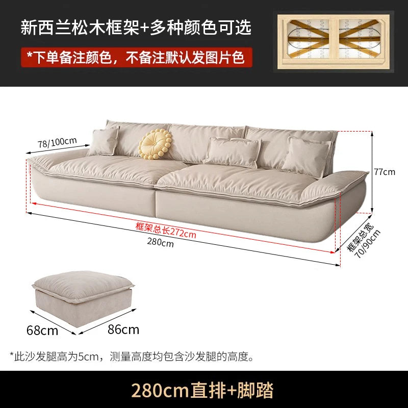 Minimalist Living Room Sofas Oversized Cushion Individual Nordic Living Room Sofas 2 Seater Modern Divano Soggiorno Furniture