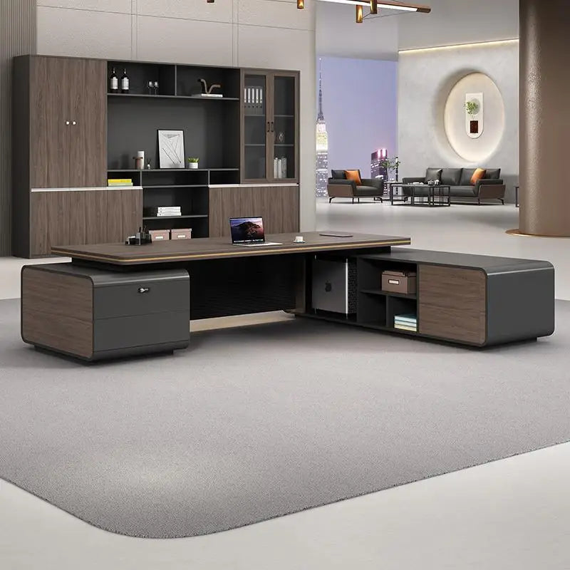 L Shaped Room Desks Computer Commercial Designer Cabinet Table Decoration Chairs Fancy Storage Beistelltisch Furniture