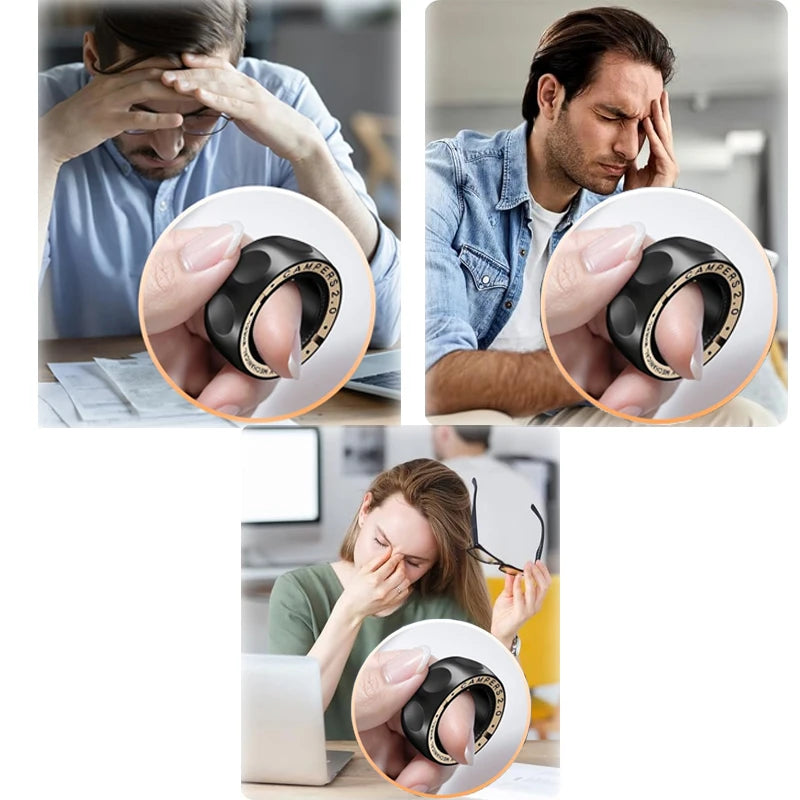 Magnetic Ring for Stress Relief Anti-Anxiety Fidget Toy Spinner Ring for Adults Cool Gadgets for Men Women, Birthday Gift Idea