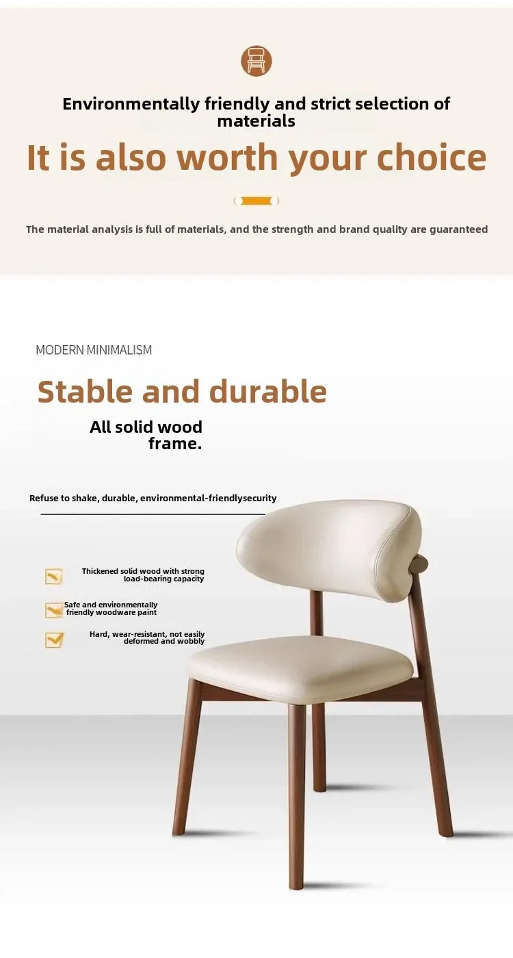 Lounge Vanity Dining Room Chairs Office Single Gamer Home Kitchen Chair Wooden Design Chaises Salle Manger Furniture XR50CY