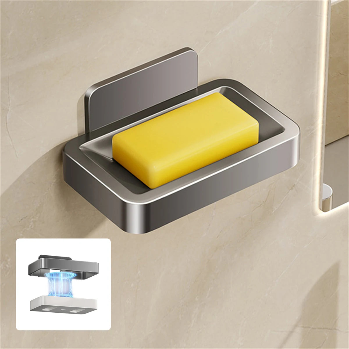 Metal Iron Soap Holder Without Drilling Bathroom Soap Dish With Drain Water Wall Soap Dish Organizer Bathroom Accessories
