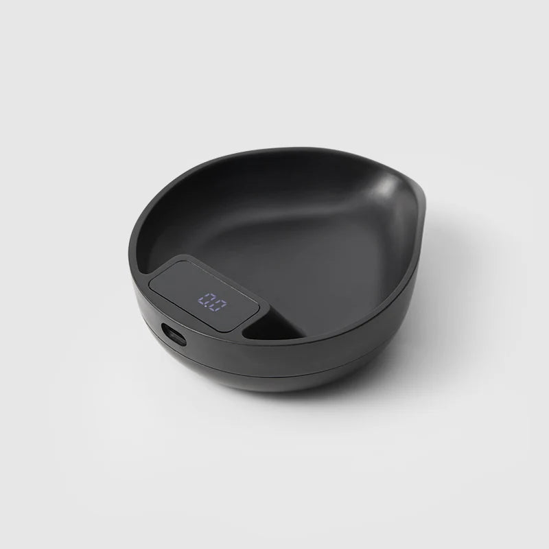 MUVNA Electronic Scale Bean Tray Espresso LED Weighing 0.1g ABS Electronic ScaleHigh Precision Measures Black Beige