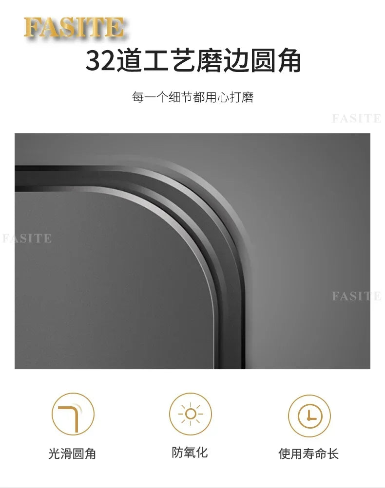 Bathroom Mirror Aestheti Full Length Hallway Large Floor Mirror Quality White Espelho Redondo Home Decorating Itemson sale