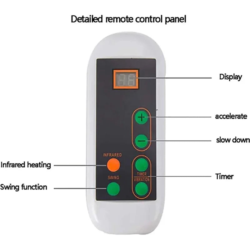 Blood Circulation Swing Foot Massager Vibration Infrared Muscles Pain Relief Chi Machine Lumbar Spine Passive Exercise Swing