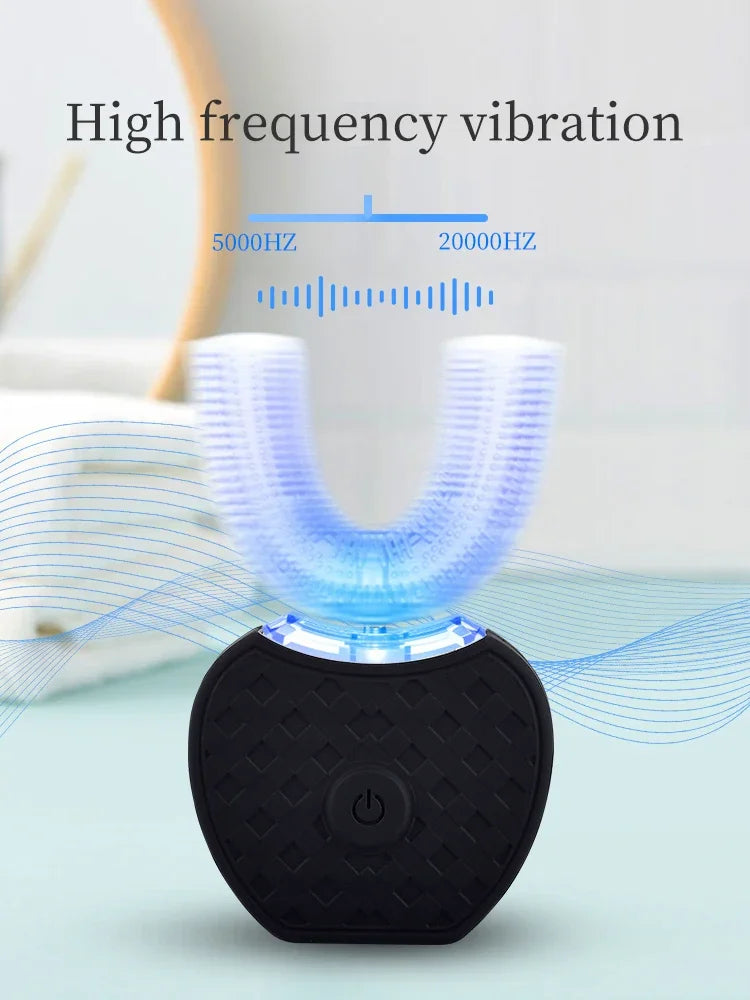 Ultrasonic Electric Toothbrush Adult,Automatic Toothbrush U-Shape Full Mouth 360° Clean Teeth Whitening IPX7 Waterproof