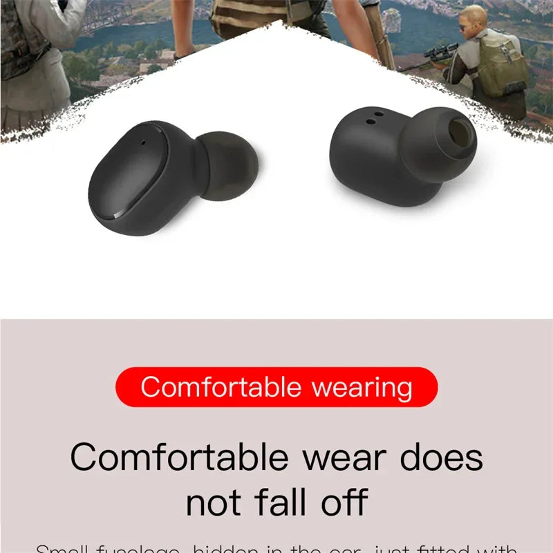 TWS E6S Wireless Bluetooth Earphones By Mic LED Display Stereo Noise Cancelling Headset With Charging Cable For All Smartphone