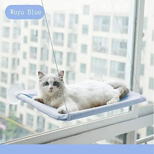 Cat Window Hammock Hanging Cat Bed Bearing Cat Sunny Window Seat for Indoor Cats Sleeping Space Saving Window Mounted Cat Bed