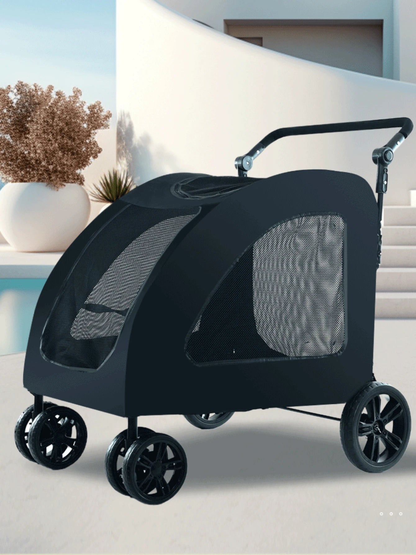 Medium and Large Dog Out Trolley Pet Trolley Foldable Elderly Dog Disability Assistance Car Cat Stroller Cat Cart Pet Stroller