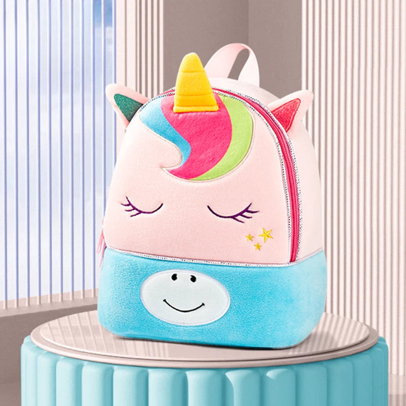 Popular Plush Backpack for Kindergarten Boys and Girls Children's Backpack for Babies Anti Lost Backpack for Babies Super Cute