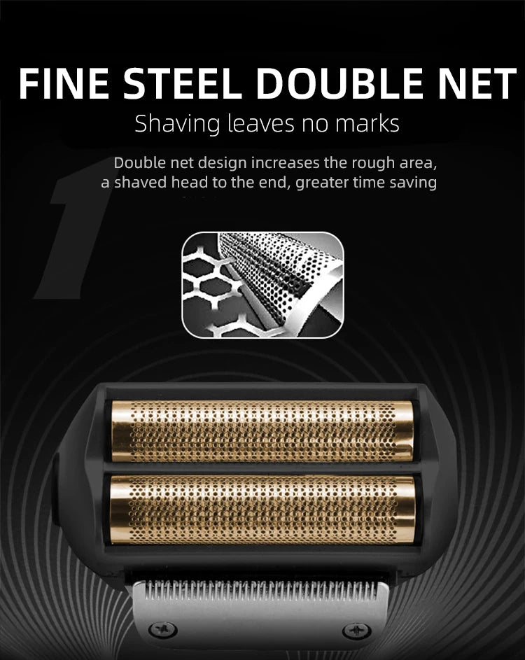 Kemei 2 in 1 Rechargeable Electric Shaver LCD Display Portable Cordless Men Reciprocating Razor Beard Trimmer