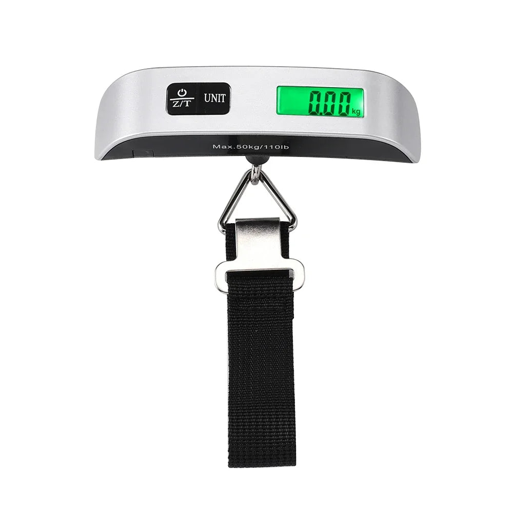 Portable Digital Luggage Hanging Scale 50kg/110lb LCD Display Electronic Scale Weight Balance Suitcase Travel Bag Scale