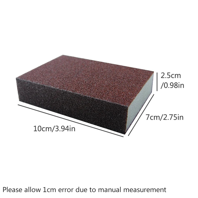Sponge for scrubbing pots, dishes, kitchen utensils, stain removal, rust removal, emery
