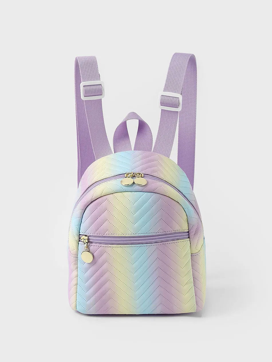 Girls Rainbow Unicorn Mini Backpack Children Kids Multicolored PU School Bag with Style and Durability for Little Fashionistas