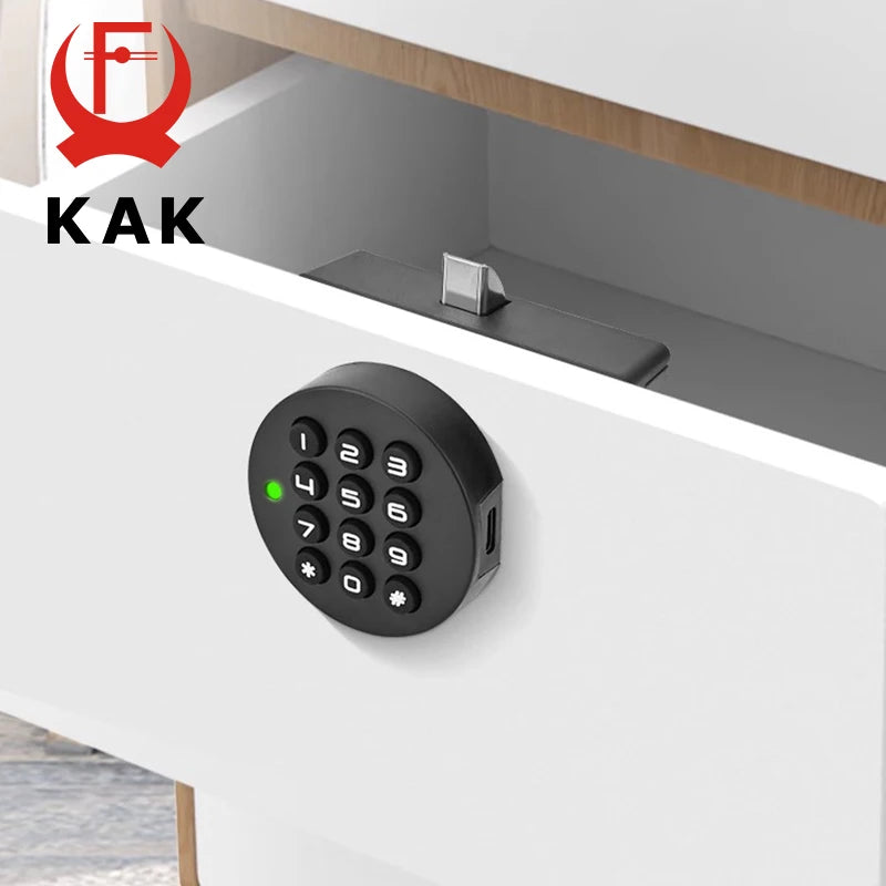 KAK Security Cabinet Password Locks Keyless Door Lock Drawer Combination Code Lock for Gym Locker Lock Electronic Furniture Lock