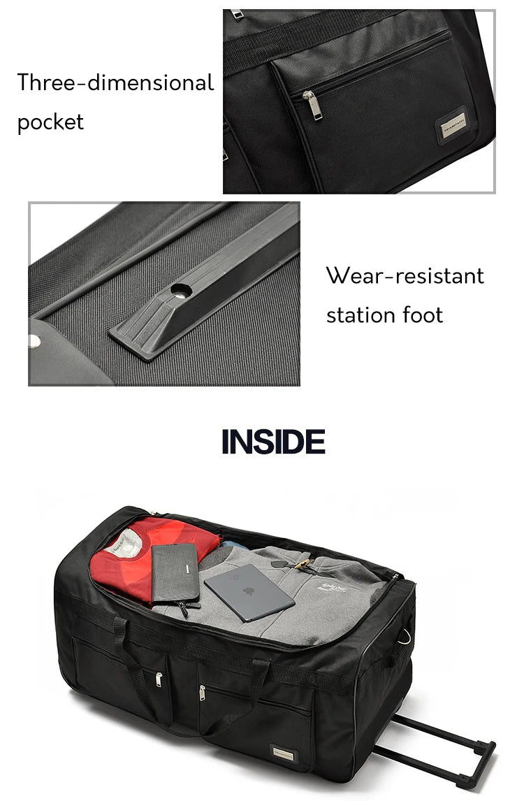 32"40" inch Large Capacity Trolley luggage Rolling Luggage Waterproof Oxford Duffel Bag Trolley bag With wheels Travel Suitcase
