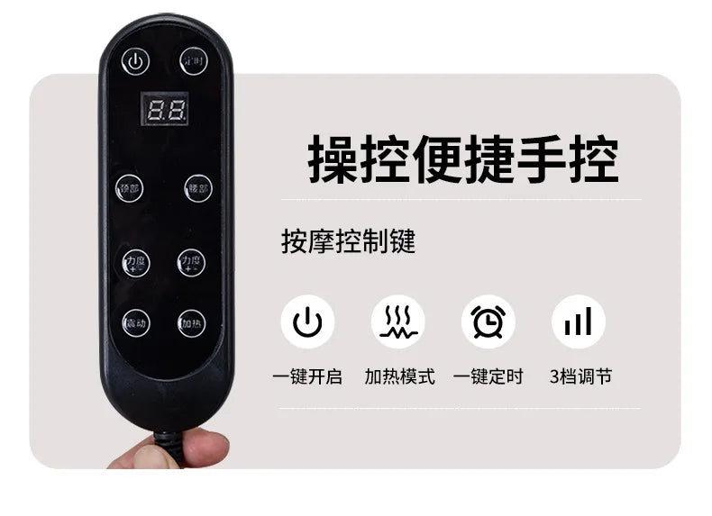 Electric Massage Pad Neck Massage Massager Waist and Neck Dual-purpose with Remote Control Plug Style