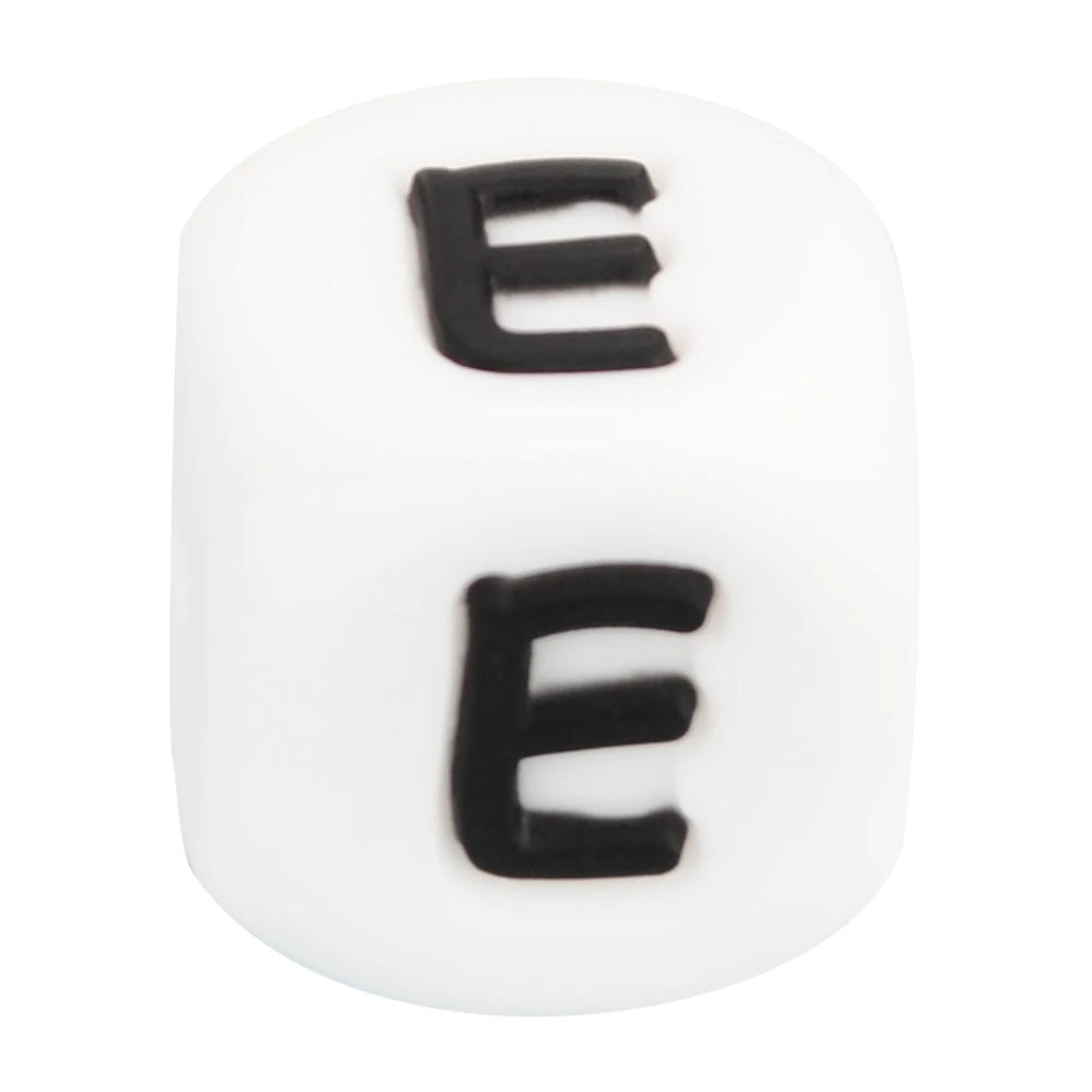 LOFCA 40pcs Alphabet Silicone Letter Beads 12mm Teething Beads Food Grade Teether English Letters Baby Nursing for Teething