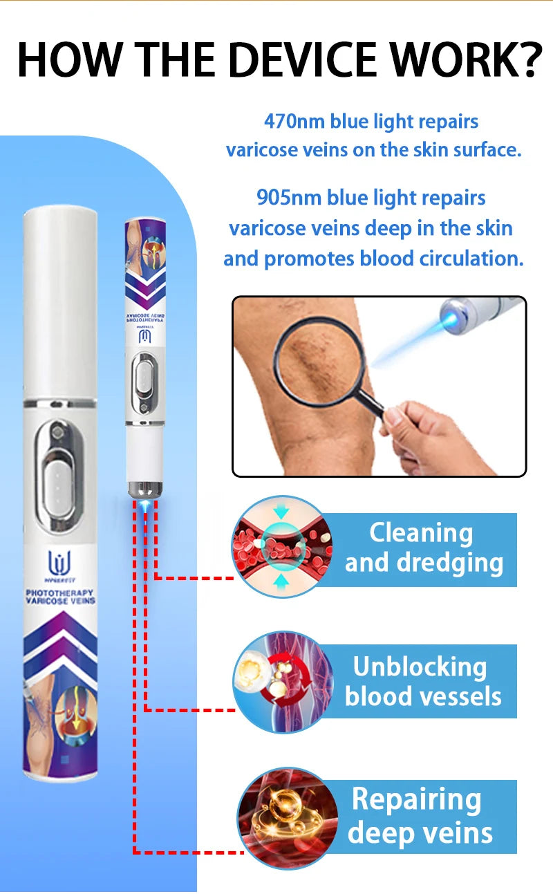 2025 Hᴏᴛ Sᴇʟʟɪɴɢ Pʀᴏᴅᴜᴄᴛs: Vein Leg Massager, Upgraded Second Generation, Blue Light Laser Tool Root Repair