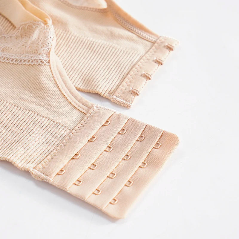 New Wireless Front Open Nursing Bra Soft Lace Breathable Seamless Maternity Breastfeeding Bras Maternal Support For Pregnant