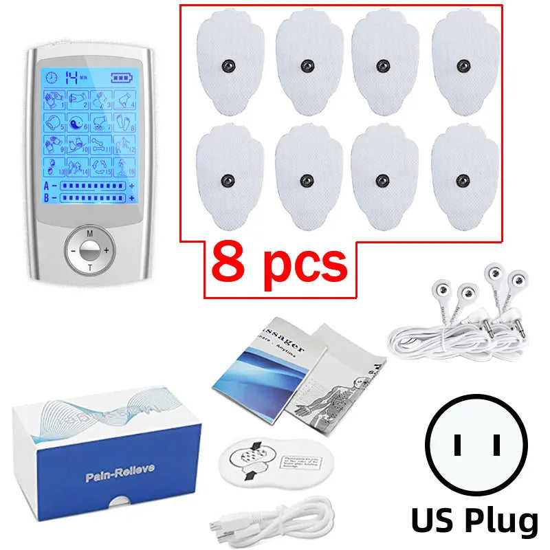 New Tens Unit Relax Muscle Stimulator Body Massage Digital Therapy 24 Modes EMS Acupuncture Slimming Machine Electrostimulator