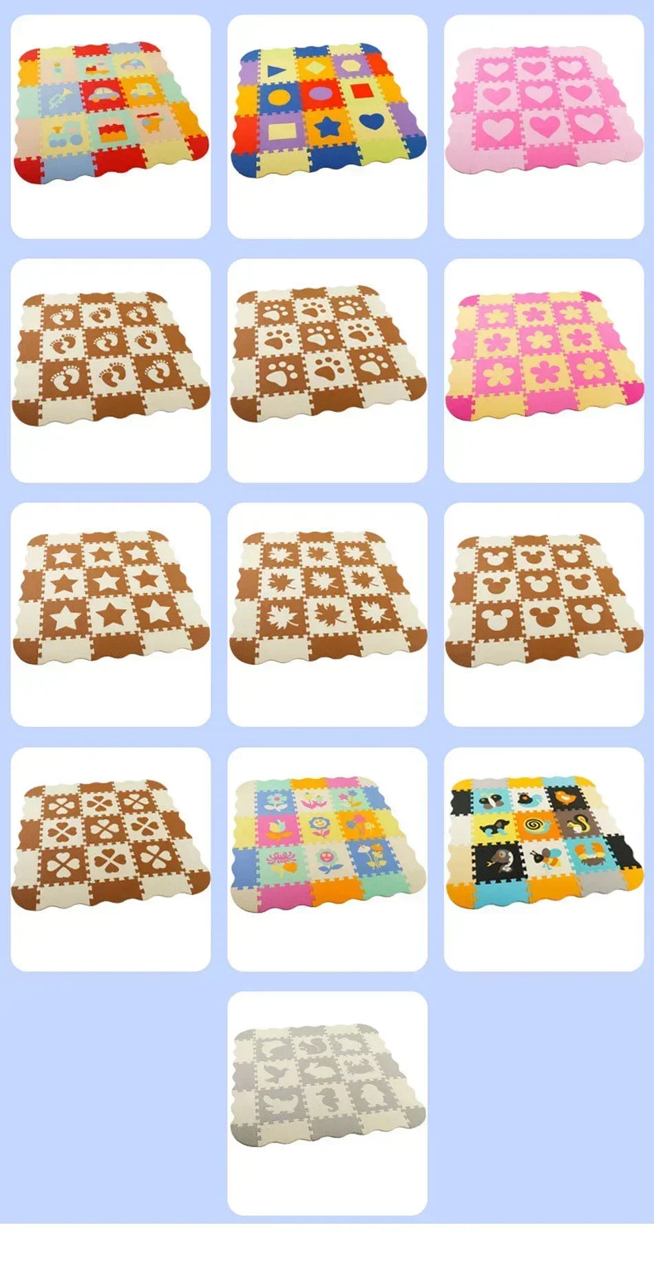 EVA Foam Play Mat with Fence Baby Puzzle Jigsaw Floor Mats Thick Carpet Pad for Kids Educational Toys Activity Pad Playmat