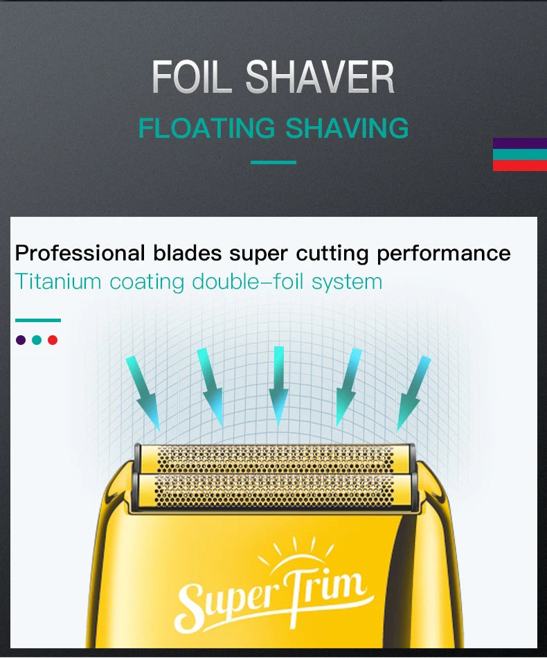 VGR Shaver Professional Beard Trimmer Electric Razor Portable Shaving Machine Reciprocating Hair Trimmer Shaver for Men V-332