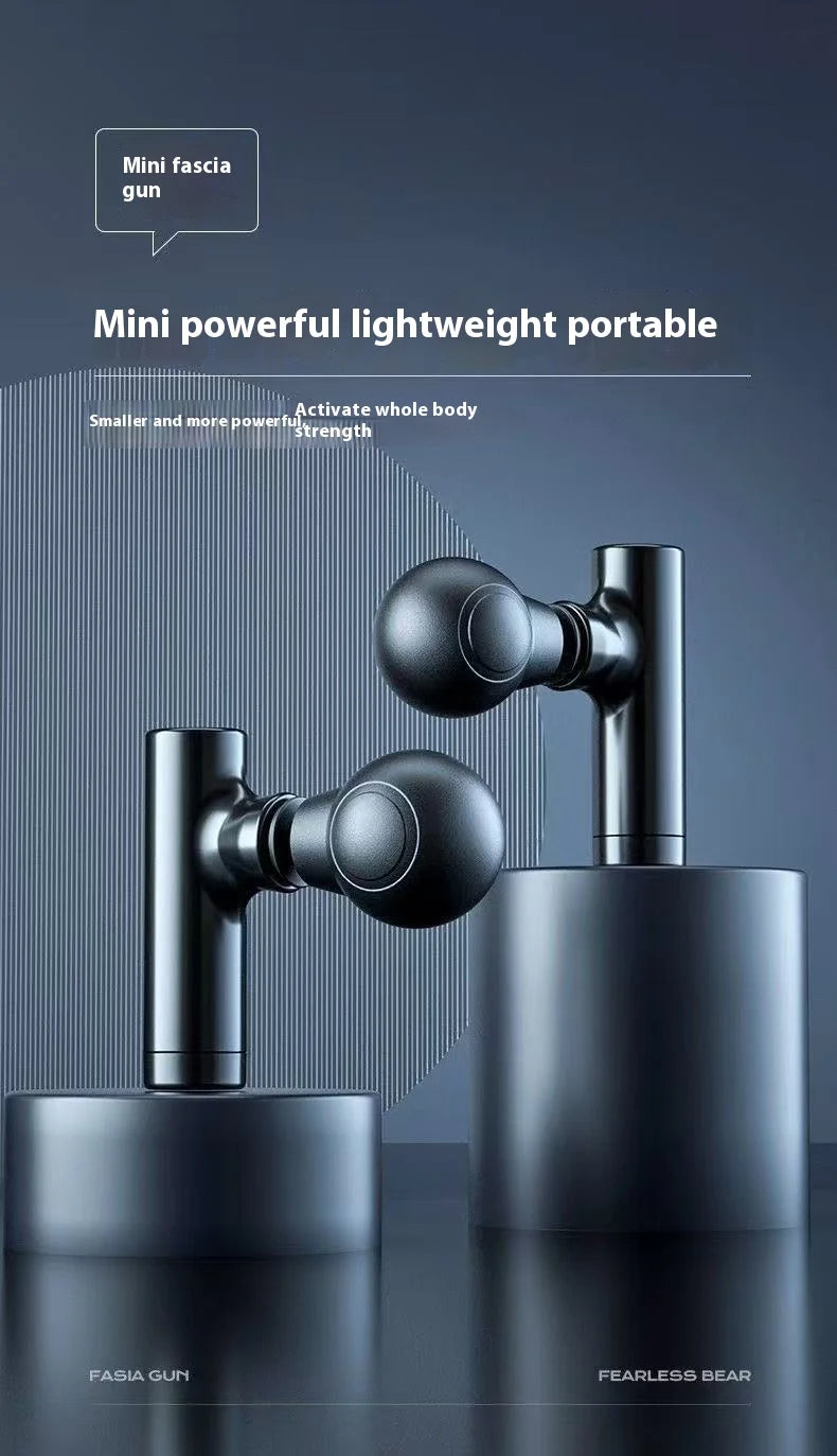 Mini Massage Massage LCD Screen 6 Heads Gun Muscle Massager Portable Electric Fascia Gun for Neck Foot Body Fascia Gun