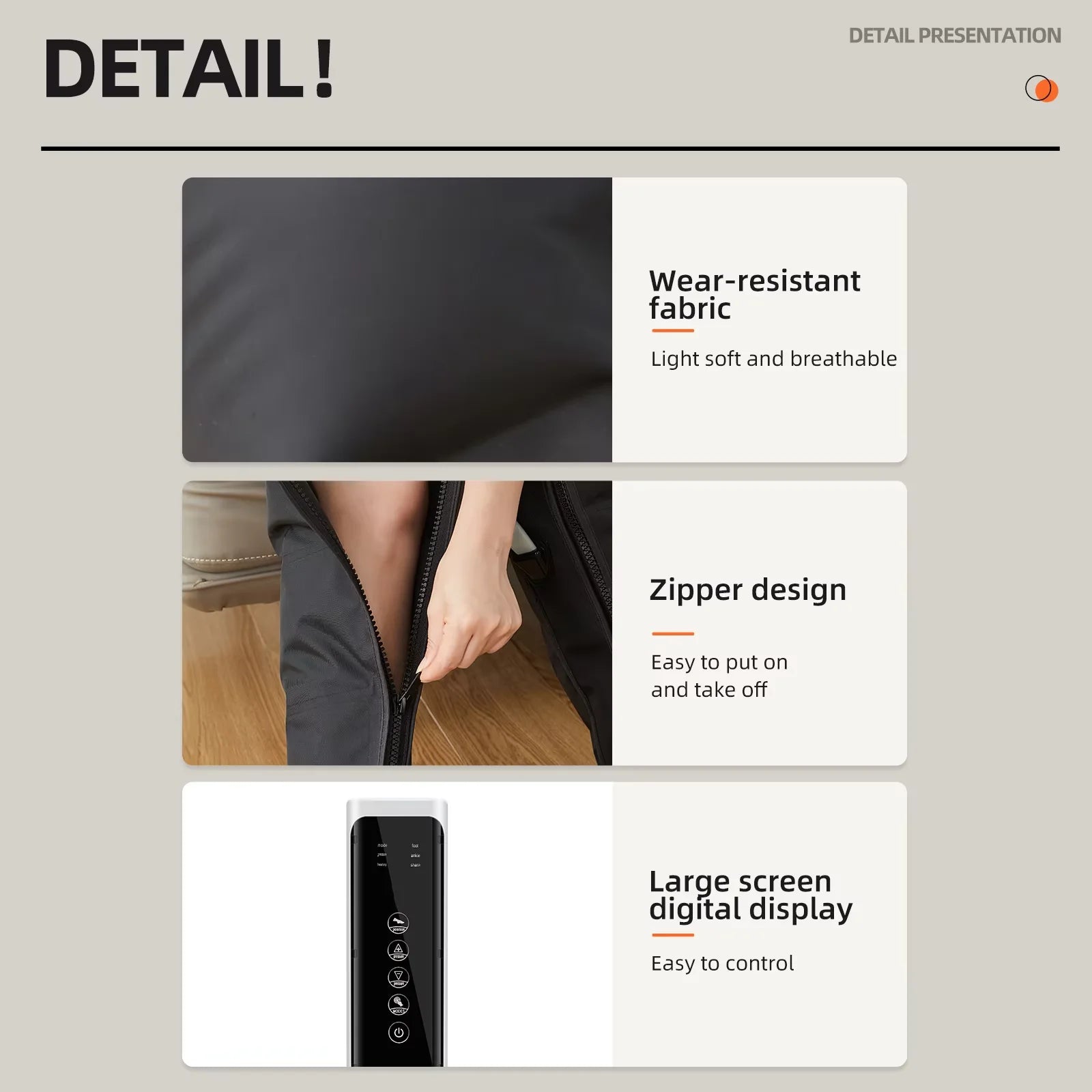 Air Compression Leg Massage 6 Airbag Pneumatic Boots Used for Circulation and Leg Muscle Relaxation to Relieve Varicos Veins