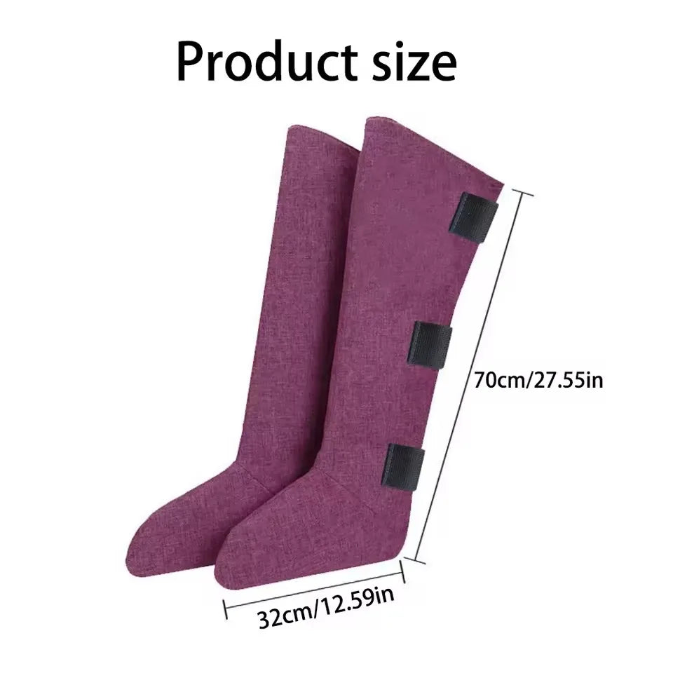 Winter Calf Heat Massager Electric Moxa Mugwort Foot Boot Muscle Relax Blood Circulation Wormwood Knee Pad with Remote Control