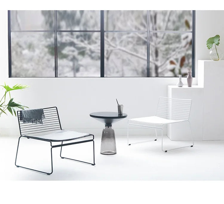 Nordic Fashion Backrest Home Chair Personality Hollow Leisure Chair Single Dining Chair Decorative Chair Outdoor Balcony Couch