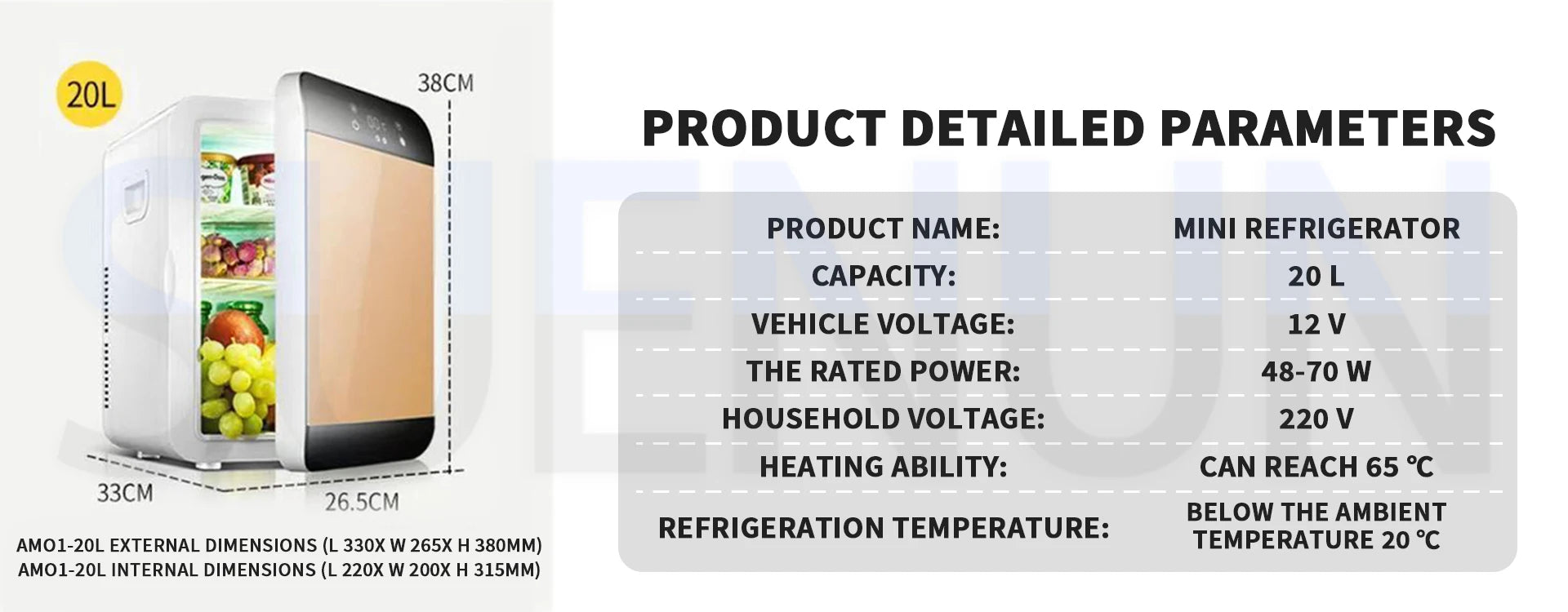 Household 20L Refrigerator Geladeira Freezer Small Refrigeration Fridge Kitchen Refrigerator Home Freezer nevera frigobar