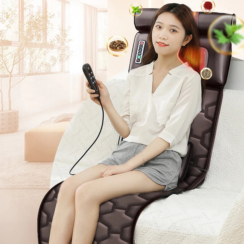 Multifunctional Massage Mattress Full Body Electric Shoulder Neck Waist Back Kneading vibrations Massage Cushion With Heat
