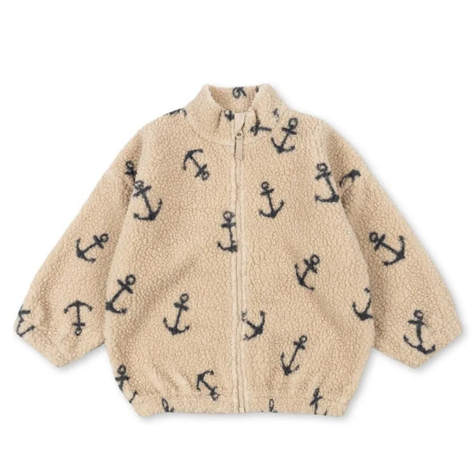 2025 KS Brand Winter Baby Girls Boys Lambswool Cherry Jackets Kids Clothes Boys Sequin Cartoon Outerwear Children's Coats 1-9Yrs