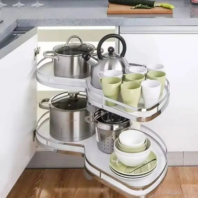 Steel Kitchen Storage Home Spices Organizer Stackable Closet Drawer Furniture Household Hanging Cabinet Accessories