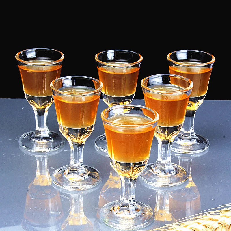 6pcs Shot Glass 10ml Small Capacity Glass Spirits Cup Goblet Spirits Cup Wine Dispenser Wholesale Drinkware Transparent Cups