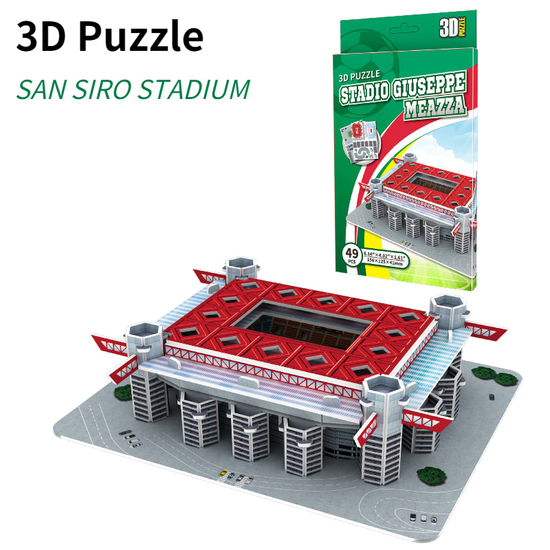 DIY Paper 3D Soccer Stadium Puzzle Construction Puzzles Toy Children Intellectual Development Educational Toys Christmas Gifts