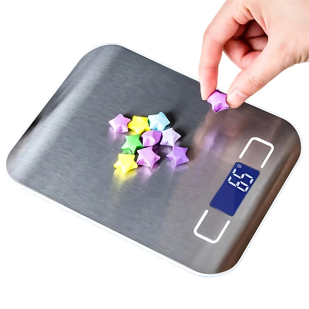 10KG Kitchen Scales Stainless Steel Weighing For Food Diet Postal Balance Measuring LCD Precision Electronic