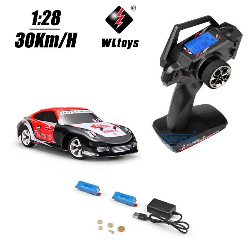 Wltoys K989 K969 284131 Upgrade LCD Version 4WD 1/28 RC High Speed Racing Mosquito 2.4GHz Off-Road RTR Rally Drift Car