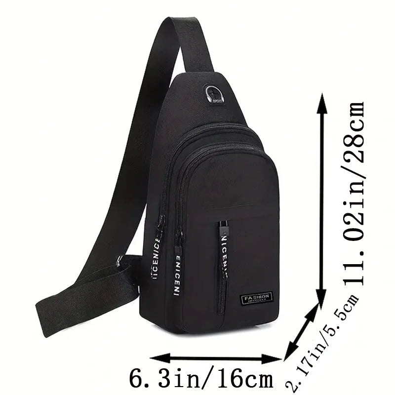 Single Shoulder or Crossbody Bag, Fashionable and Versatile, Suitable for Daily Outings and Travel, Nylon Material