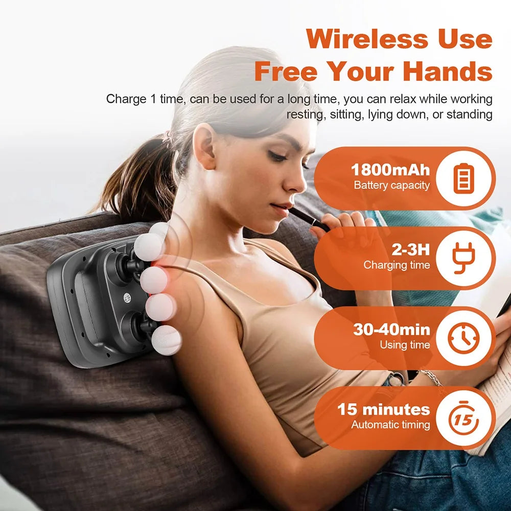 16-Head Fascia Gun High-Frequency Vibration Body Massage Gun Waist and Back  Massager Neck Shoulder Massager Muscle masajeador