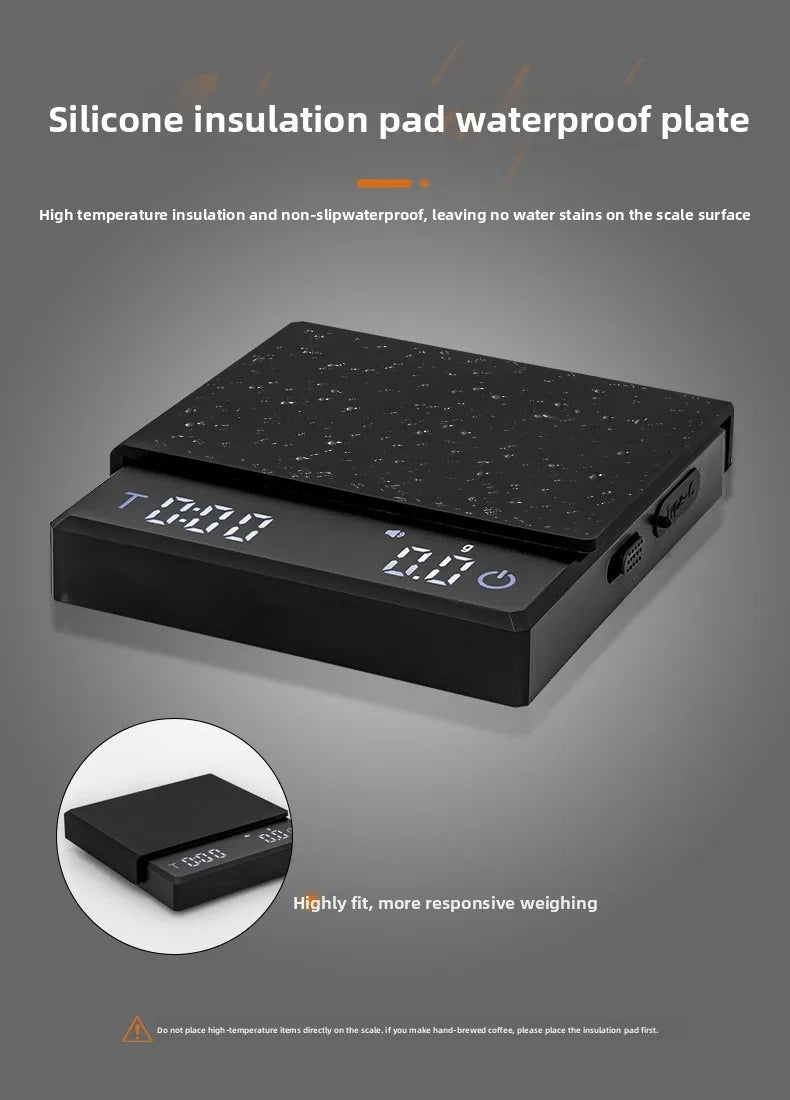 Digital Coffee Scale mini Usb digital Rechargeable coffee scal Espresso Scales kitchen High-Precision weight electronic scale