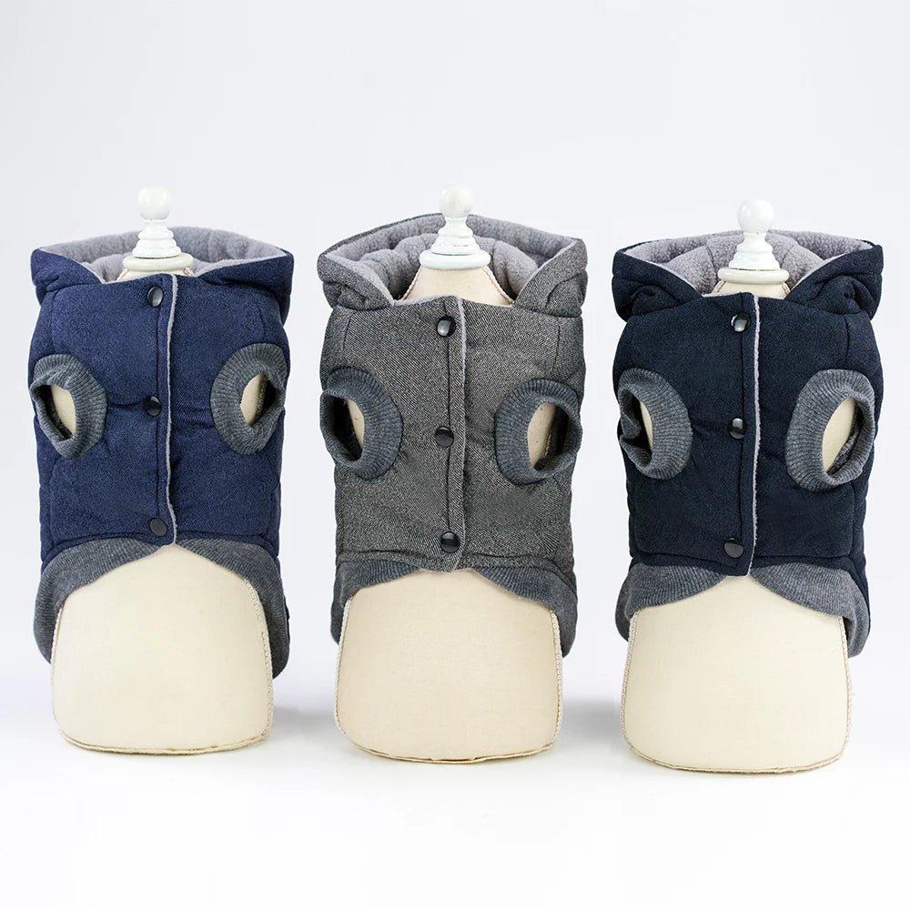 Dog Thicken Coat Overalls Winter Warm Dog Clothes For Small Dogs Puppy Chihuahua Jacket Poodle Costumes Pet Coats Yorkie Apparel