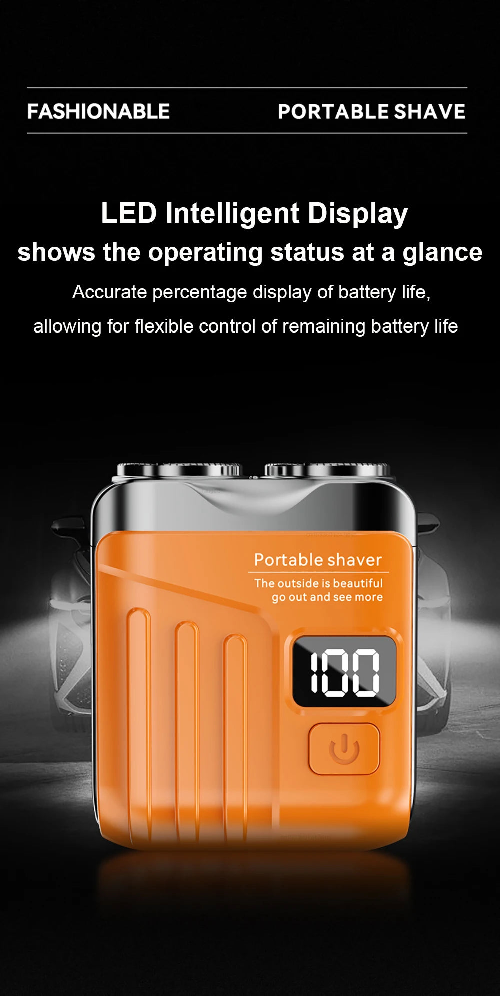 Electric Shaver Men Beard Trimmer Wet Dry Use Dual Blades Razor USB Rechargeable Mini Portable Face Beard Shaver For Home Travel